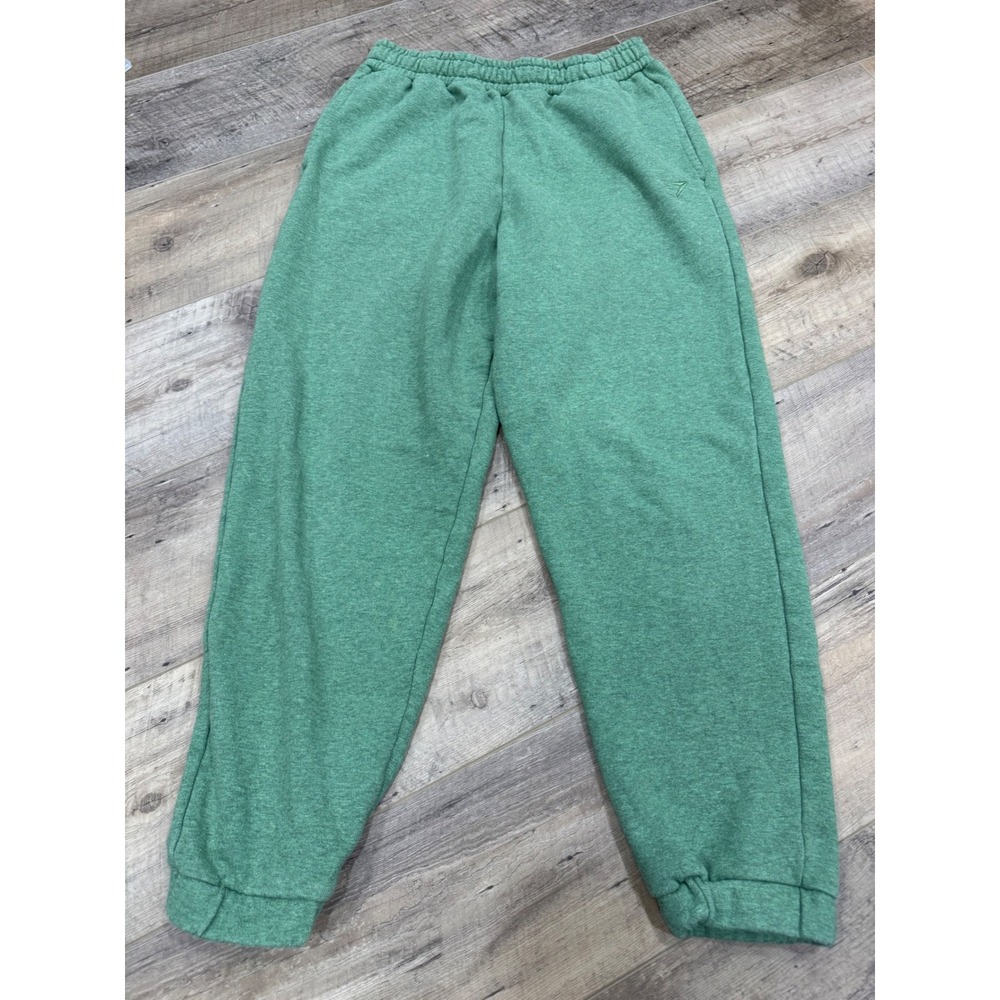 Gymshark Rest Day Sweats Joggers Green Marl Relaxed Fleece Sweatpants Mens Small